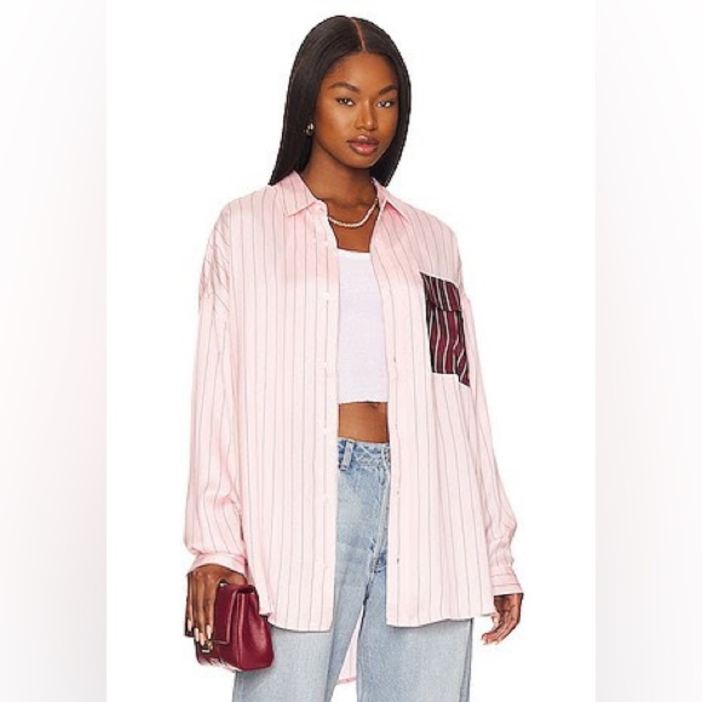 Pink Striped Button Down Shirt